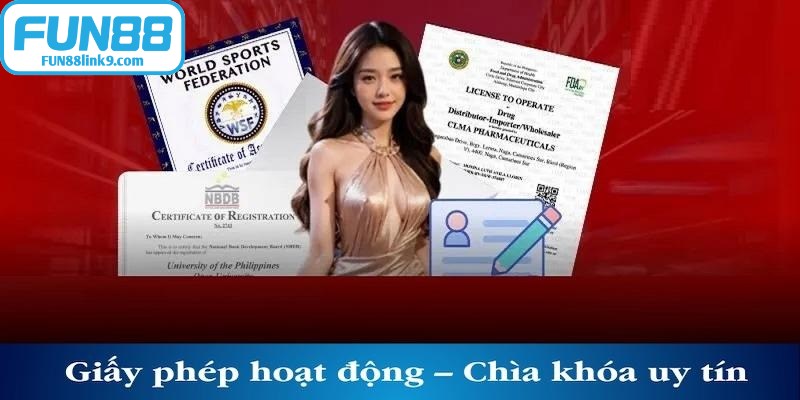 Tổng hợp giấy phép hoạt động FUN88